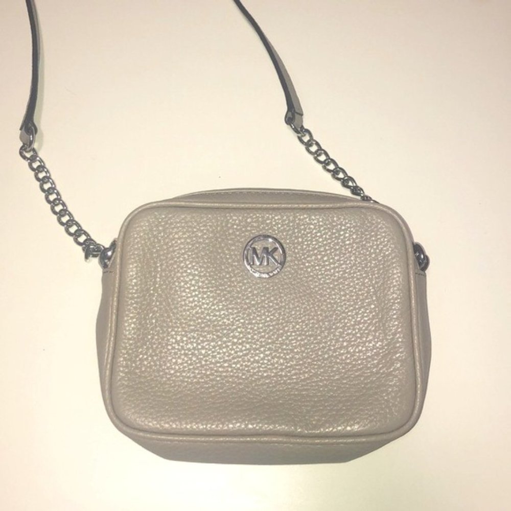 MK Leather Grey Purse Crossbody Bag